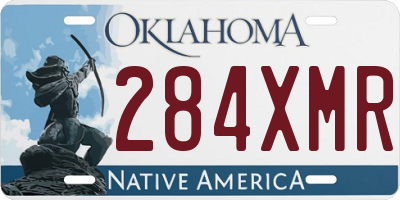 OK license plate 284XMR