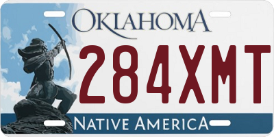 OK license plate 284XMT
