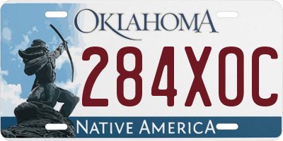 OK license plate 284XOC