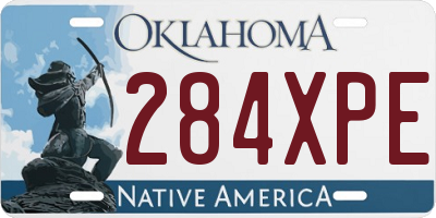 OK license plate 284XPE