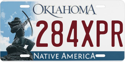 OK license plate 284XPR
