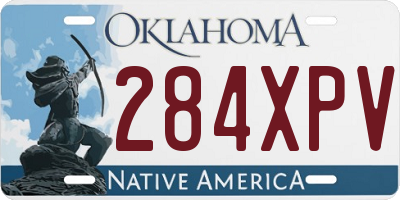 OK license plate 284XPV