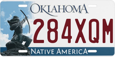 OK license plate 284XQM