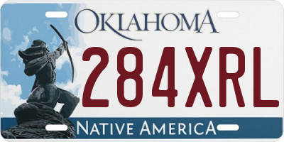 OK license plate 284XRL