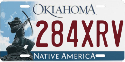 OK license plate 284XRV