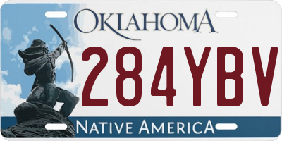 OK license plate 284YBV