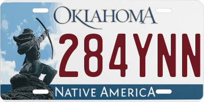 OK license plate 284YNN