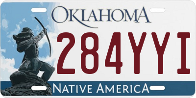 OK license plate 284YYI