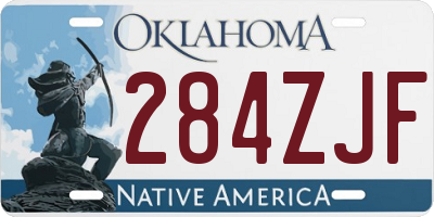 OK license plate 284ZJF