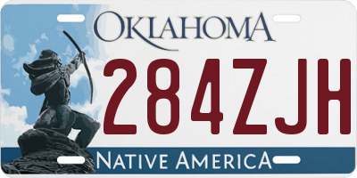 OK license plate 284ZJH