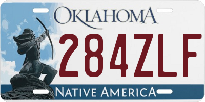 OK license plate 284ZLF