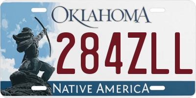 OK license plate 284ZLL