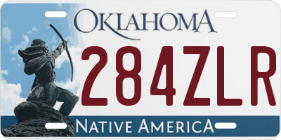 OK license plate 284ZLR