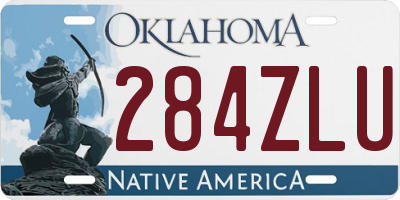 OK license plate 284ZLU
