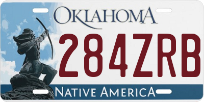 OK license plate 284ZRB