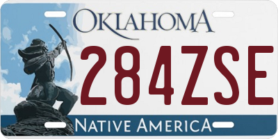 OK license plate 284ZSE