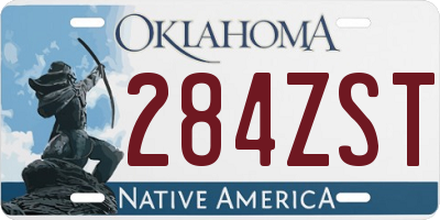 OK license plate 284ZST