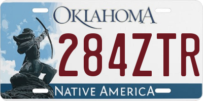 OK license plate 284ZTR