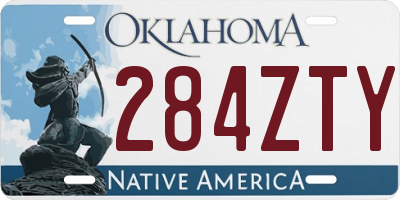 OK license plate 284ZTY