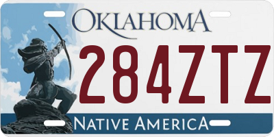 OK license plate 284ZTZ