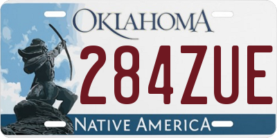 OK license plate 284ZUE