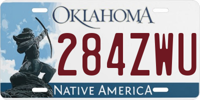 OK license plate 284ZWU