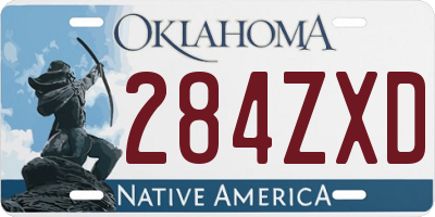 OK license plate 284ZXD