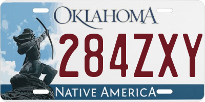 OK license plate 284ZXY