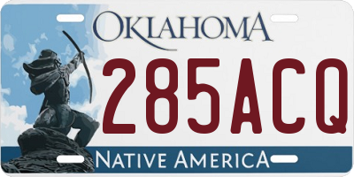 OK license plate 285ACQ