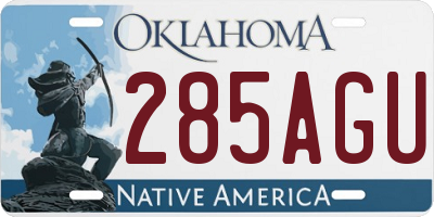 OK license plate 285AGU
