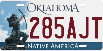 OK license plate 285AJT