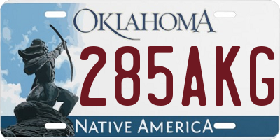 OK license plate 285AKG