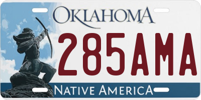 OK license plate 285AMA
