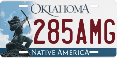 OK license plate 285AMG