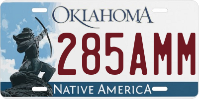 OK license plate 285AMM