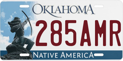 OK license plate 285AMR