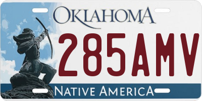 OK license plate 285AMV