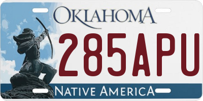 OK license plate 285APU
