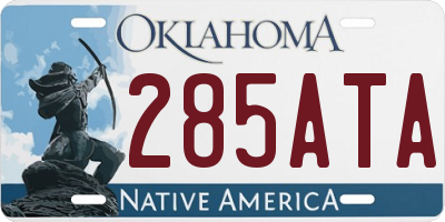 OK license plate 285ATA