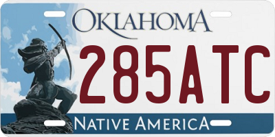 OK license plate 285ATC