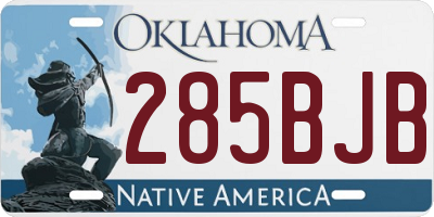 OK license plate 285BJB