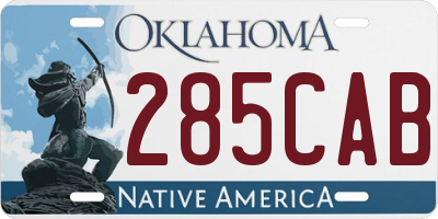OK license plate 285CAB