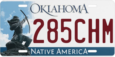 OK license plate 285CHM