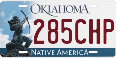 OK license plate 285CHP