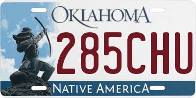 OK license plate 285CHU