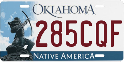 OK license plate 285CQF