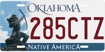 OK license plate 285CTZ
