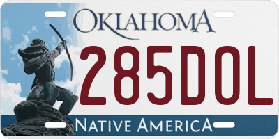 OK license plate 285DOL