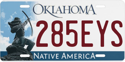 OK license plate 285EYS