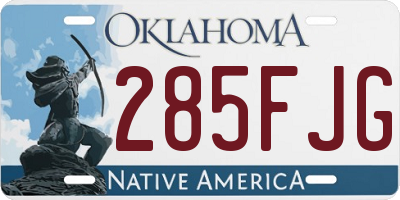 OK license plate 285FJG